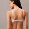 CK Black Unlined Balconette-BH mit floraler Spitze