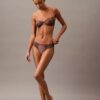 CK Black Unlined Balconette Bra with Floral Lace Trim CK Black Unlined Balconette Bra with Floral Lace Trim