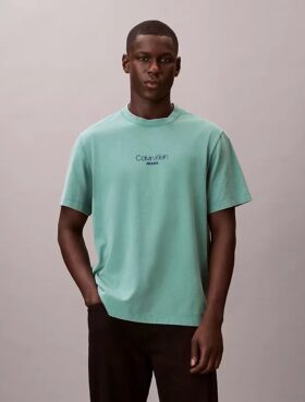 Classic-T-Shirt mit Acid-Wash-Logo