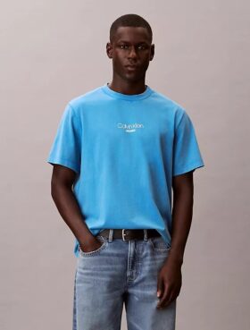 Classic-T-Shirt mit Acid-Wash-Logo