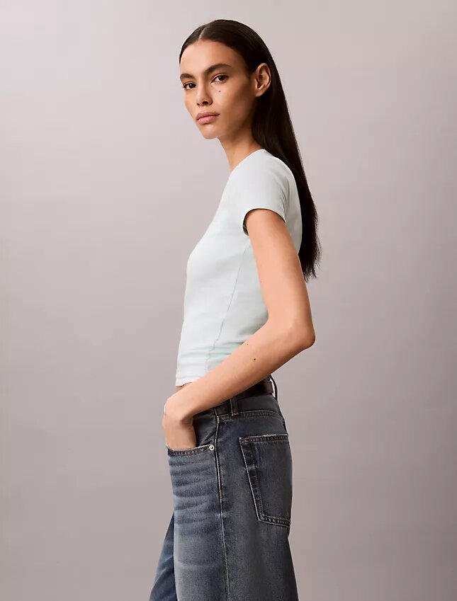 Contour Rib Logo Graphic Slim T-Shirt Contour Rib Logo Graphic Slim T-Shirt