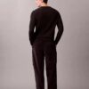 Cordhose mit Falten und weitem Bein