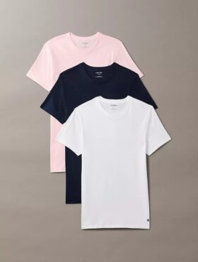 Cotton Classics 3er-Pack T-Shirt mit Rundhalsausschnitt in klassischer Passform