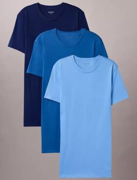 Cotton Classics 3er-Pack T-Shirt mit Rundhalsausschnitt in klassischer Passform