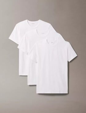 Cotton Stretch 3er-Pack Slim-Fit-T-Shirt mit Rundhalsausschnitt