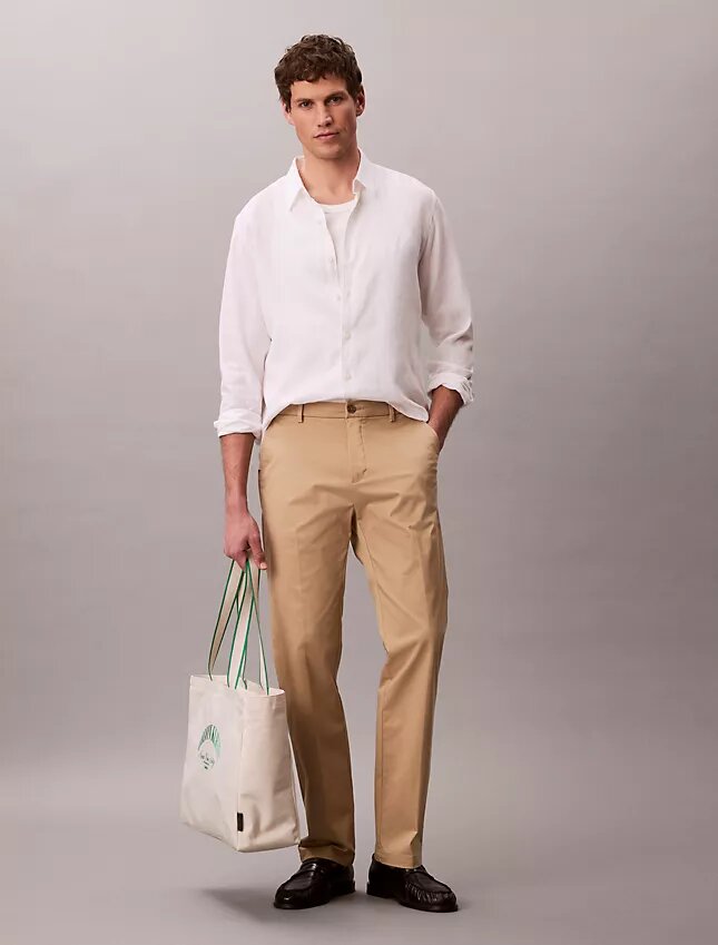 Cotton Stretch-Hose mit geradem Schnitt Cotton Stretch-Hose mit geradem Schnitt