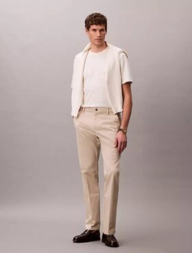 Cotton Stretch-Hose mit geradem Schnitt