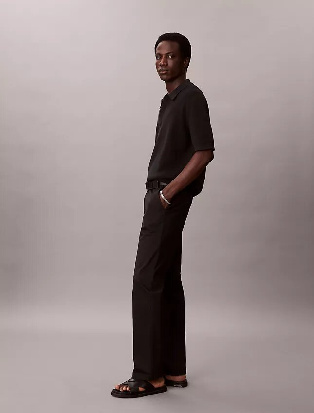 Cotton Stretch-Hose mit geradem Schnitt Cotton Stretch-Hose mit geradem Schnitt