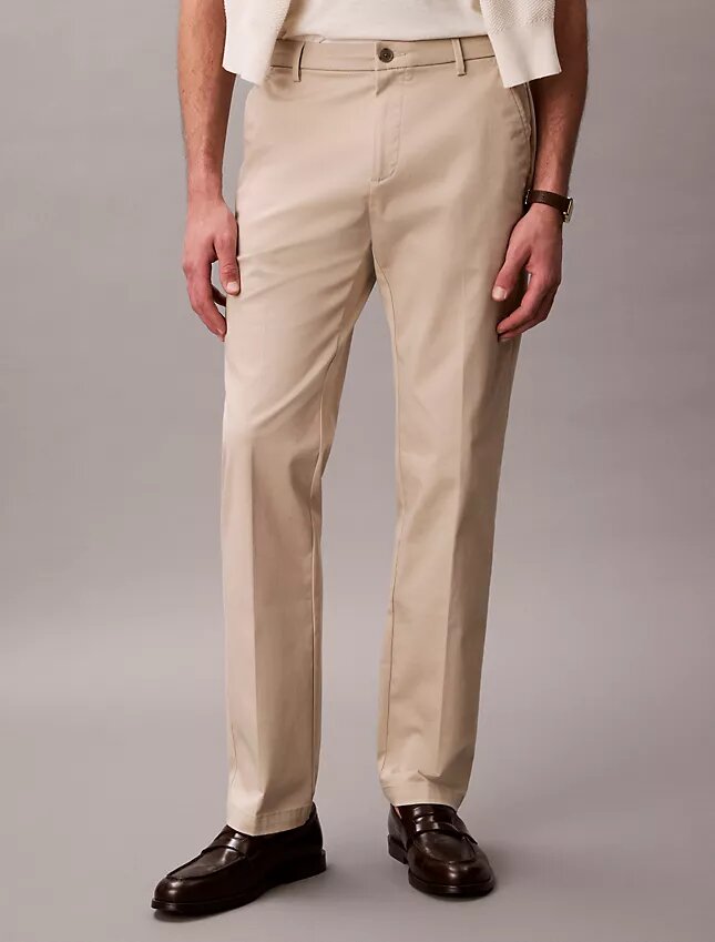 Cotton Stretch-Hose mit geradem Schnitt Cotton Stretch-Hose mit geradem Schnitt