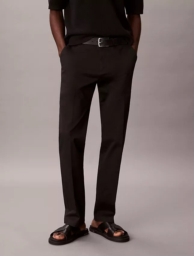 Cotton Stretch-Hose mit geradem Schnitt Cotton Stretch-Hose mit geradem Schnitt