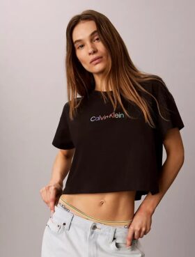 Cotton Stretch-Lounge-Pride-Boxy-Crop-T-Shirt
