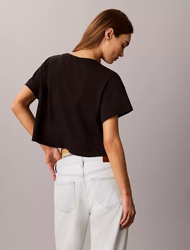 Cotton Stretch-Lounge-Pride-Boxy-Crop-T-Shirt Cotton Stretch-Lounge-Pride-Boxy-Crop-T-Shirt