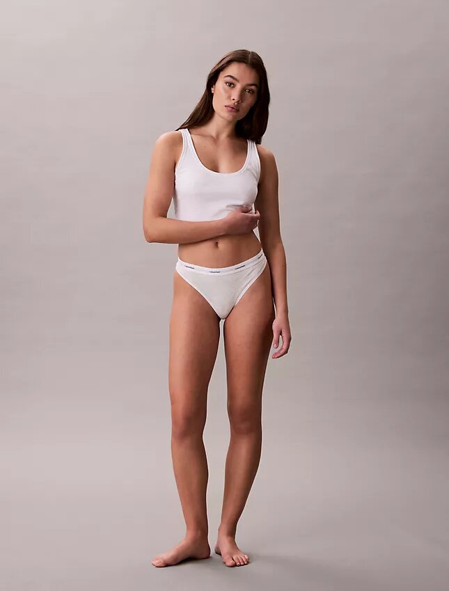 Cotton Stretch Rib Thong Cotton Stretch Rib Thong