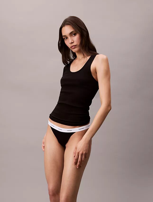 Cotton Stretch Ripp Thong Cotton Stretch Ripp Thong