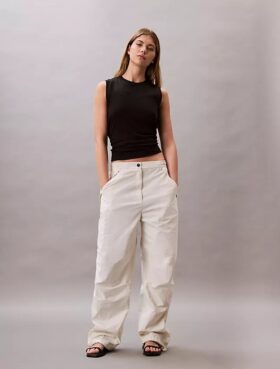 Crinkle-Nylon-Fallschirm-Hose