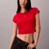 Crop-T-Shirt mit Neujahrs-Emblem
