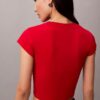 Crop-T-Shirt mit Neujahrs-Emblem