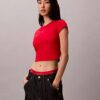 Crop-T-Shirt mit Neujahrs-Emblem