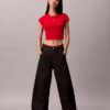 Crop-T-Shirt mit Neujahrs-Emblem