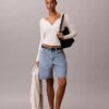 Denim-Bermudashorts