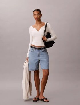 Denim-Bermudashorts