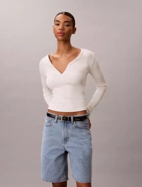 Denim-Bermudashorts
