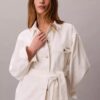 Denim-Jacke mit Gürtel