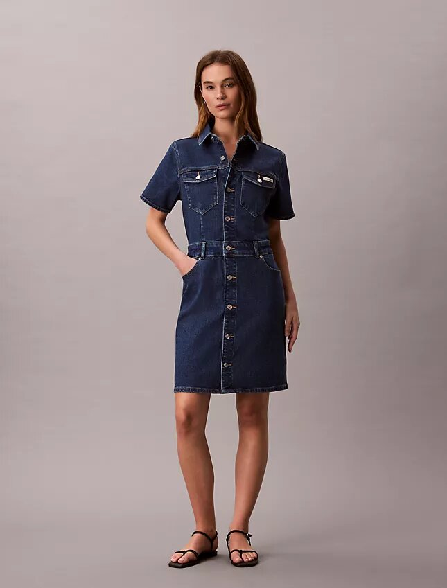 Denim-Mini-Trucker-Kleid Denim-Mini-Trucker-Kleid