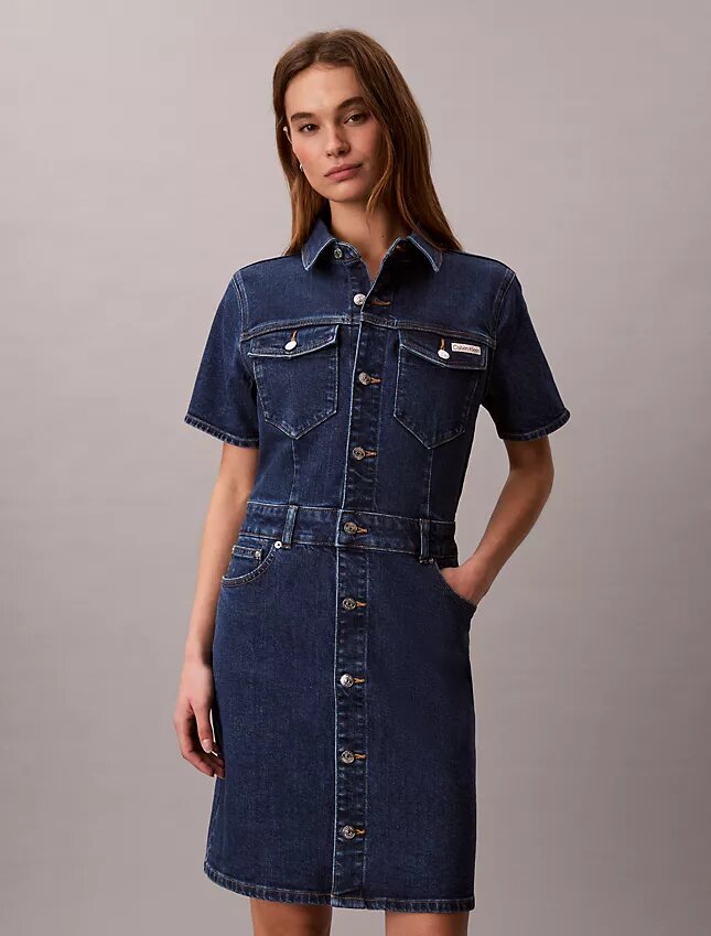 Denim-Mini-Trucker-Kleid Denim-Mini-Trucker-Kleid