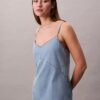 Denim-Minikleid mit Trägern