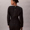 Denim-Minikleid mit vorgeformten Ärmeln Denim-Minikleid mit vorgeformten Ärmeln