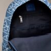 Denim-Rucksack mit durchgehendem Emblem-Logo Denim-Rucksack mit durchgehendem Emblem-Logo