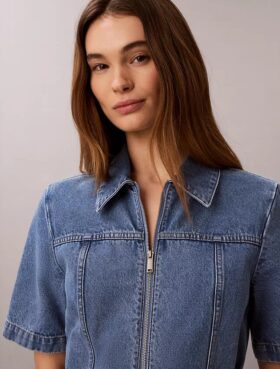 Denim-Shirtkleid mit Gürtel