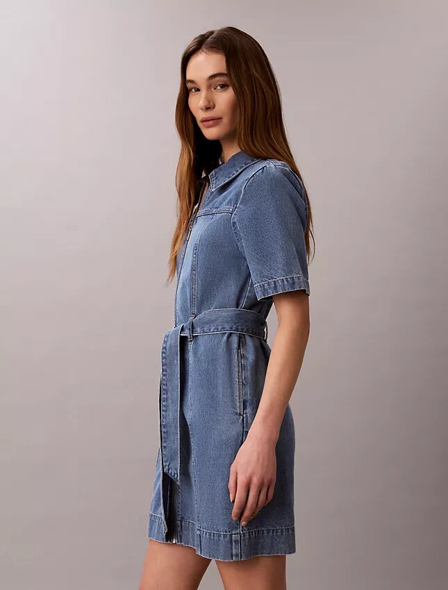 Denim-Shirtkleid mit Gürtel Denim-Shirtkleid mit Gürtel