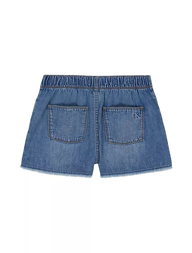 Denim-Skorts mit Kordelzug für Mädchen Denim-Skorts mit Kordelzug für Mädchen