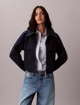 Denim-Windjacke
