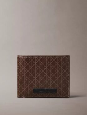 Durchgehend mit Emblem-Logo bedruckte Geldbörse mit Münzfach