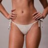 Einfarbiges Bikini-Unterteil mit seitlichen Bändern