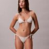 Einfarbiges Bikini-Unterteil mit seitlichen Bändern