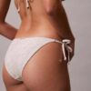 Einfarbiges Bikini-Unterteil mit seitlichen Bändern