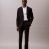 Einfarbiges Slim-Fit-Hemd mit Knopfleiste Einfarbiges Slim-Fit-Hemd mit Knopfleiste