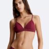 Einfarbiges Triangel-Bikini-Oberteil