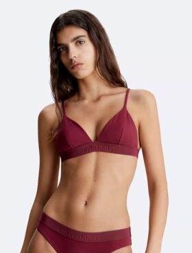 Einfarbiges Triangel-Bikini-Oberteil