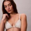 Einfarbiges Triangel-Bikini-Oberteil