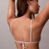 Einfarbiges Triangel-Bikini-Oberteil