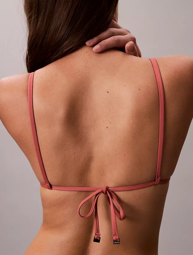 Einfarbiges Triangel-Bikini-Oberteil Einfarbiges Triangel-Bikini-Oberteil