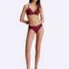 Einfarbiges Triangel-Bikini-Oberteil