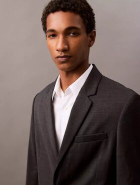 Einreihiger Blazer aus Wollmischung