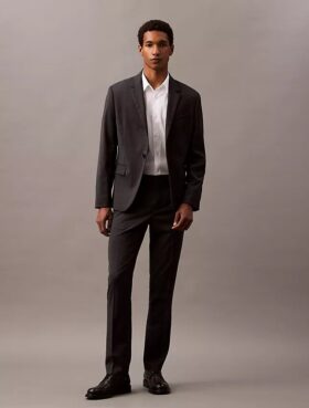 Einreihiger Blazer aus Wollmischung