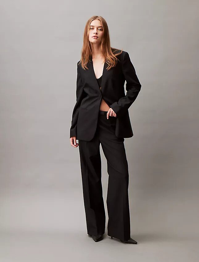 Elegante Stretch-Hose mit weitem Bein Elegante Stretch-Hose mit weitem Bein